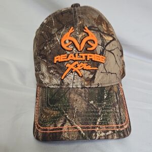 Realtree Xtra Camouflage Baseball Cap,‎ Orange Logo, Small/Medium